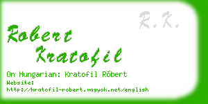 robert kratofil business card